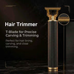 Professional 3-in-1 Electric Hair Clipper Set with LED Display, USB Rechargeable Cordless Trimmer for Men, Beard & Head Shaver Kit with Multiple Guide Combs