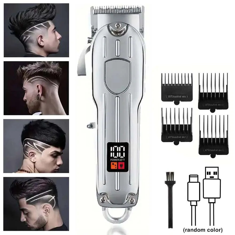 Professional Hair Clipper and Trimmer Set Men Electric Razor Shavers Beard Trimmer Rechargeable Barber Clippers Haircut