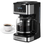 Programmable Drip Coffee Maker 12 Cup, Coffee Machine with Iced Coffee Function, Touch Screen, Regular & Strong Brew - Nexvibe