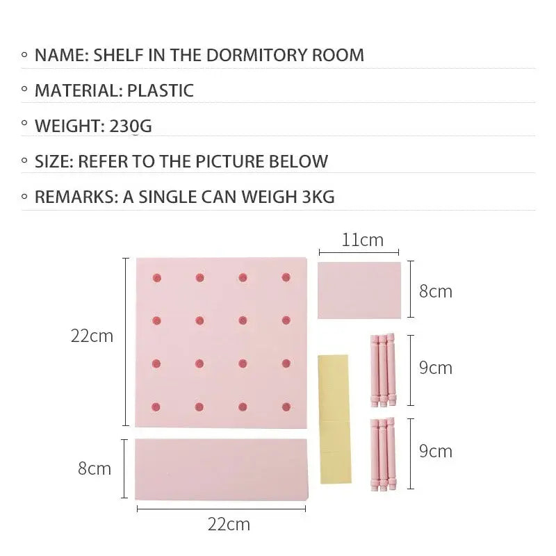 Punch Free Pegboard Display Stand Wall Organizer Storage Plate Living Room Kitchen Bedroom Wall Hanging Decoration Wall Shelf - Nexvibe