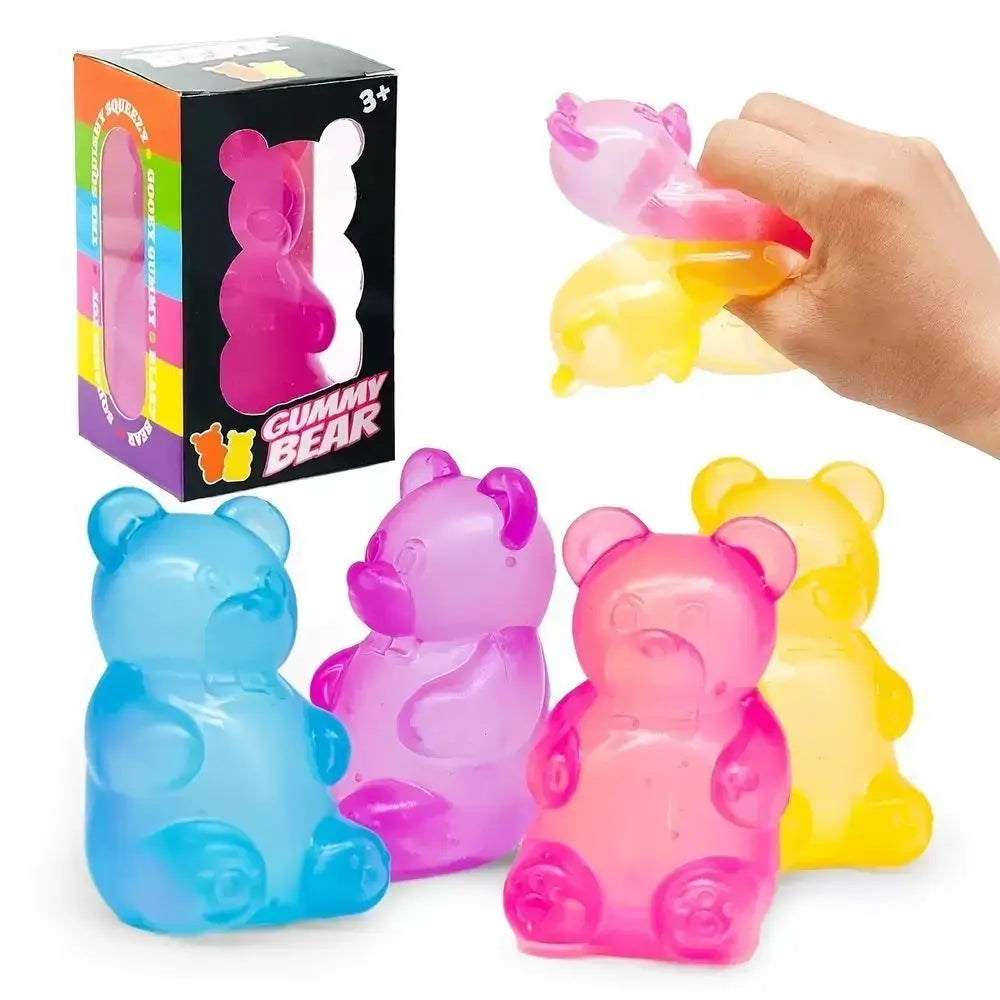 Random Slow Rising Squishy Set, Cheese Bun Dumpling Bread Bear Squeeze Toys, Sensory Stress Relief for Adults - Nexvibe