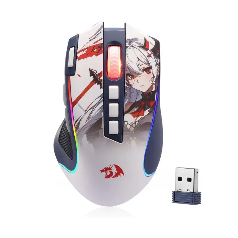 Redragon M612AK PRO RGB Gaming Mouse 8000 DPI Wired/Wireless Optical Mouse 9 Programmable Buttons 7 Backlit Modes - Nexvibe