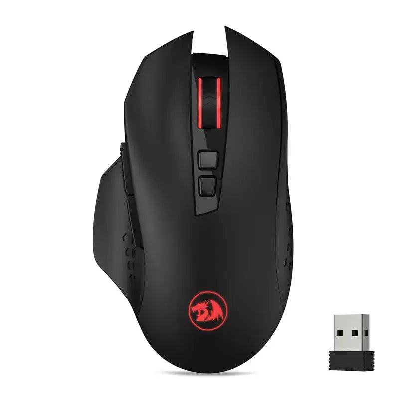 Redragon M656 Gainer Wireless Gaming Mouse, 4000 DPI 2.4Ghz Wireless Gamer Mouse w/ 5 DPI Levels, 7 Macro Buttons, Red LED Backl - Nexvibe