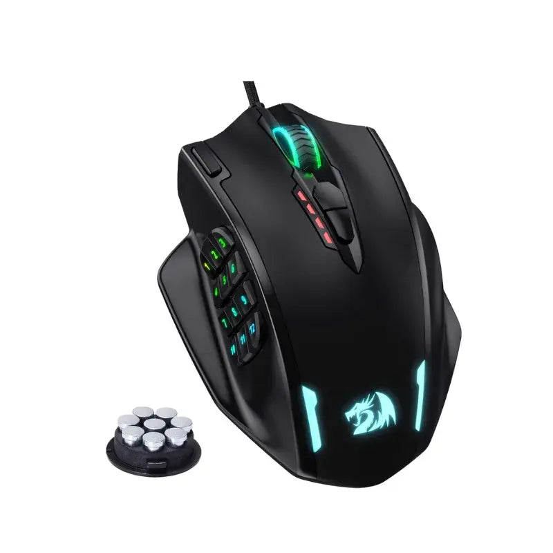 Redragon M908 RGB Backlight LED USB Wired Gaming Mouse 18 Programmable Mouse Buttons 12400 DPI - Nexvibe