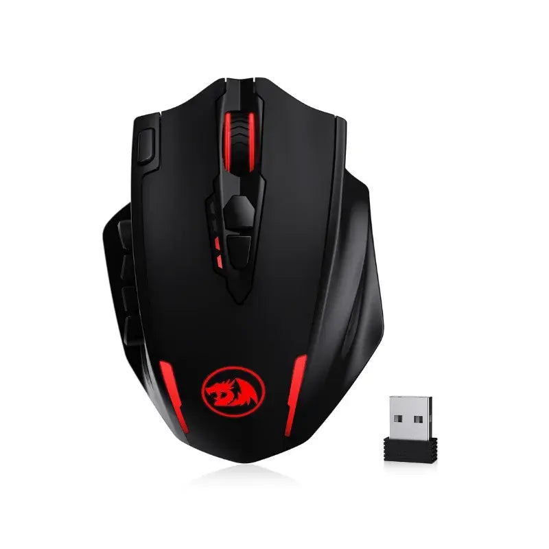 Redragon M913 Gaming 16000 DPI Wired 2.4Ghz Wireless RGB Optical Gamer Mice 16 Programmable Buttons, Black/White Mouse - Nexvibe