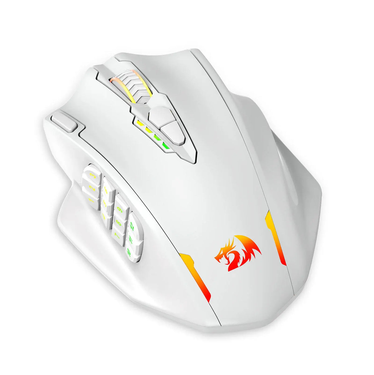 Redragon M913 Gaming 16000 DPI Wired 2.4Ghz Wireless RGB Optical Gamer Mice 16 Programmable Buttons, Black/White Mouse - Nexvibe