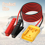 Jumper Cable Clamps with Power Wheel Battery Adapter For DE.WALT 20V Batteries Jumper Starter for Car Jump Starting Using Tool