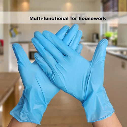 100 PCS Nitrile Kitchen Gloves, Size M, Durable & Puncture Resistant. 21x11cm, for Cooking & Cleaning