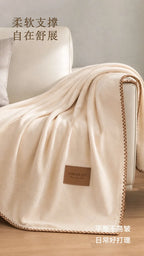 Fall Winter Simple Solid Artificial Lambswool Blanket Thickened Warm Multi-functional Blankets Soft Skin-friendly Cozy Blanket
