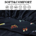 Women's Butterfly Design Silk Sleep Cap Wide-Tie Milk Bonnet Single Piece Hair Accessory
