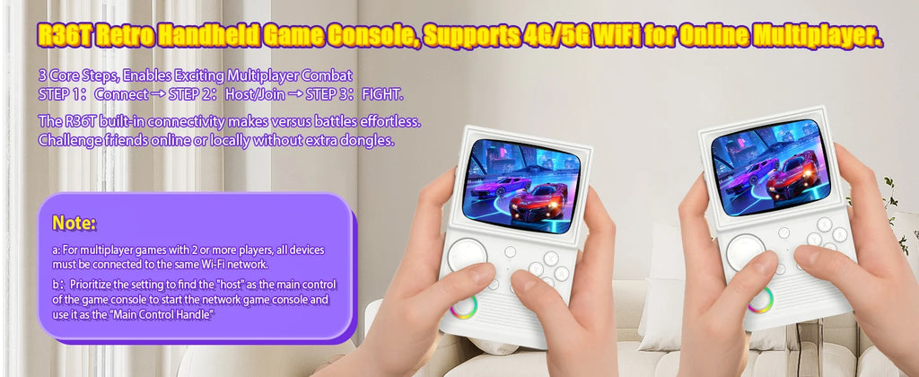 AISLPC R36T Handheld Game Console 18000+Game 3.5'' IPS Screen Wi-Fi Multiplayer Portable Pocket TV Video Console Ship From US