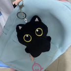 @NEW Cute Black Cat plush toy Doll Small Pendant Cuddly Pillow Cushion Ins Black Cat Plush Toy Doll for Boy Girl Birthday Gifts