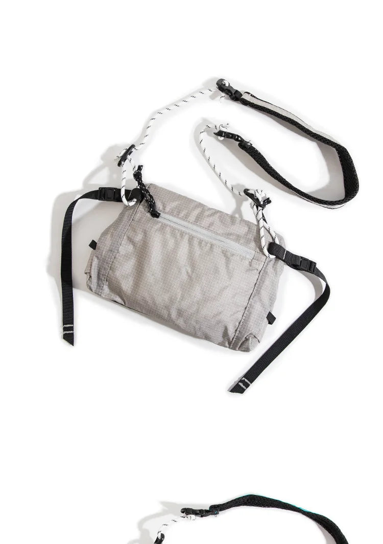 Outdoor Sports Crossbody Sling Bag Nylon Retro Waterproof Tear-Resistant for Cycling Running Hiking Outdoor Essentials