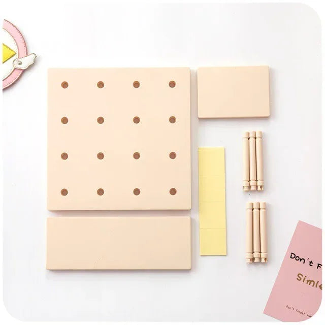 Punch Free Pegboard Display Stand Wall Organizer Storage Plate Living Room Kitchen Bedroom Wall Hanging Decoration Wall Shelf