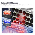 18/24 Heads Fascia Gun Red Light Deep Tissue Muscle Massager Wireless Massage Gun for Back Waist Leg Body Muscle Relaxation Home Gym