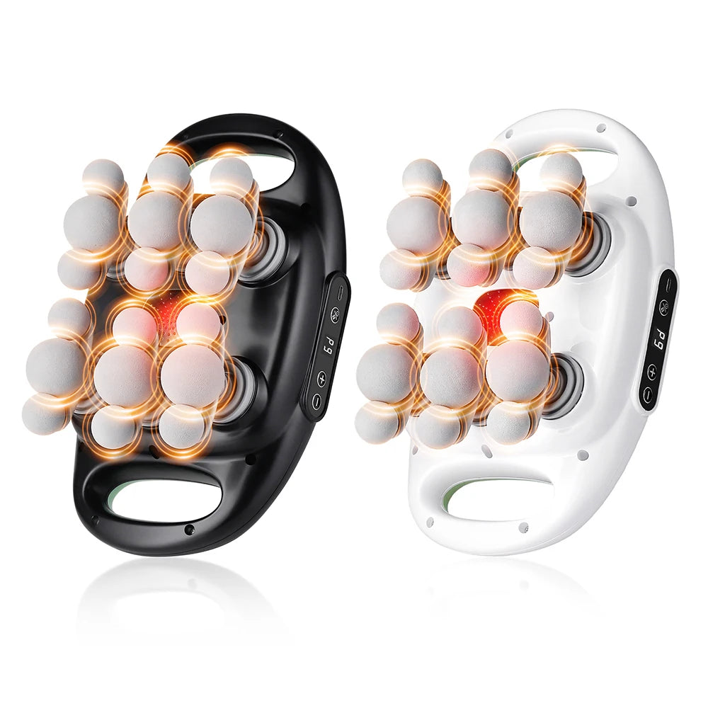 18-Head Fascia Gun High Frequency Vibration Deep Tissue Muscle Stimulate Muscle Fascia Body Massager Red Light Masajeador