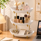 2/3-Tier Plastic Fruit Bowl Stand with Metal Frame, Large Capacity Countertop Fruit Basket for Fruits, Vegetables, Bread, Snacks & Desserts, Kitchen Counter Organizer