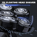 SEJOY Electric Shaver for Men 7D Magnetic Floating Wet/Dry Head Razor Hair Trimmer USB Rechargeable LED Display Beard Trimmers