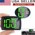 NEW Universal Car GPS Digital HUD Speedometer Dual Chips KMH MPH Reminder Meter HD LCD Display Plug Play For All Vehicle PH043