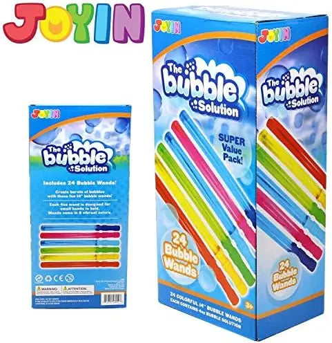 JOYFY 24 Pack 14.6'' Big Bubble Wands Bulk for KidsSummer Toy OutdoorActivity Bubbles Party Favors Supplies
