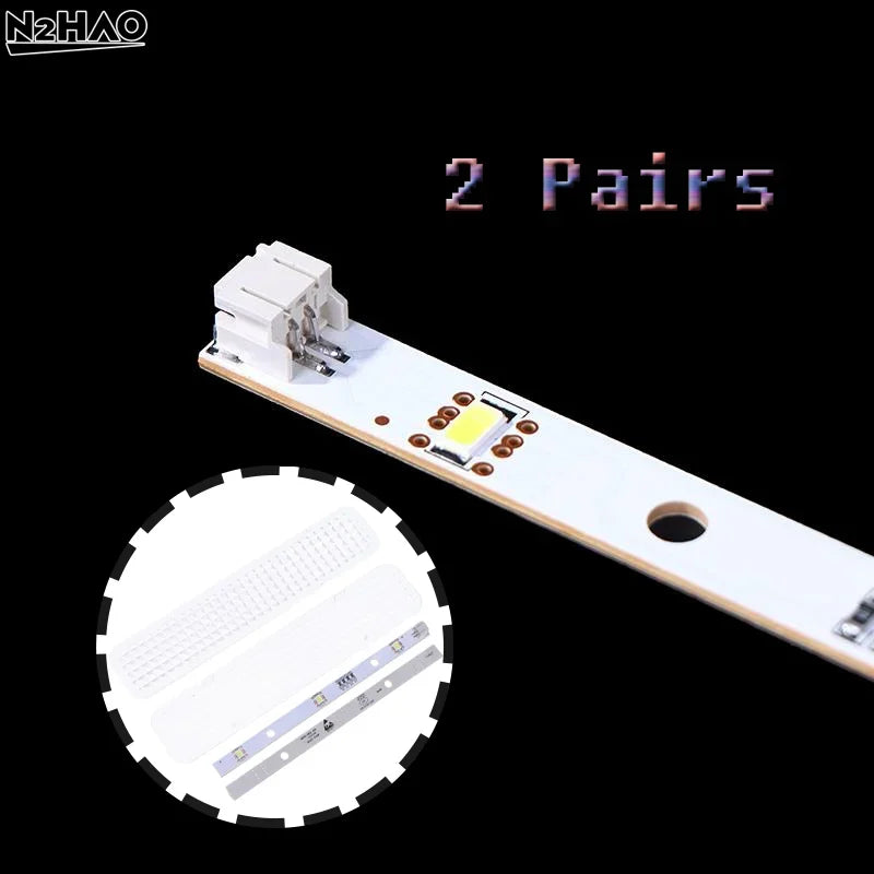 2 Pairs Plastic Freezer Refrigerator LED Strip Light Bar For E349766 MDDZ-162A 1629348 DC12V 2W HCDM415LC BCD-630WT
