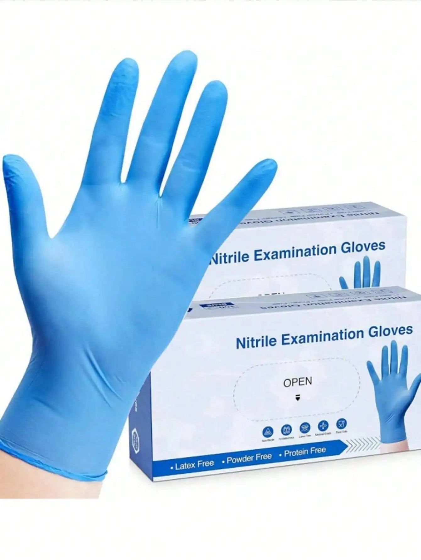 2/20/50/100pcs Black Disposable Nitrile Gloves, Latex-Free Waterproof Anti-Static Multi-Purpose Work Gloves, Powder-Free, Suitable For Kitchen, Bathroom, Home, Hair Dyeing, Beauty Salon, Painting, Craft Protection Gloves [No
