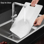 304 Food Grade Stainless Steel Cutting Board Thickened Double Sided Portable Kitchen Chopping Board for Fruit And Meat
