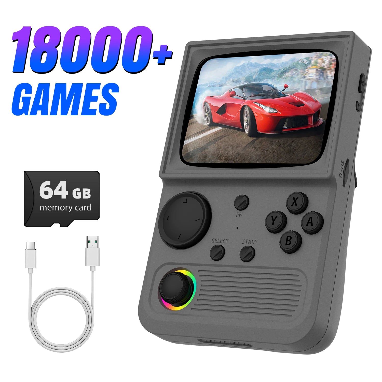 AISLPC R36T Handheld Game Console 18000+Game 3.5'' IPS Screen Wi-Fi Multiplayer Portable Pocket TV Video Console Ship From US