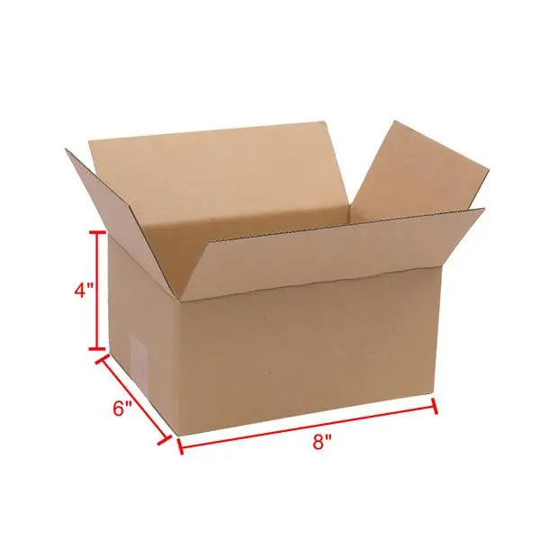100 Pack 8x6x4 inches Small Shipping Boxes Brown Corrugated Cardboard Boxes for Packing, Mailing, Moving, Business
