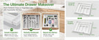 Bamboo Expandable Drawer Organizer for Utensils Holder, Adjustable Silverware Organizer Cutlery Tray, Drawer Dividers for Utensils, Flatware, Knives in Kitchen, Bedroom, Living Room