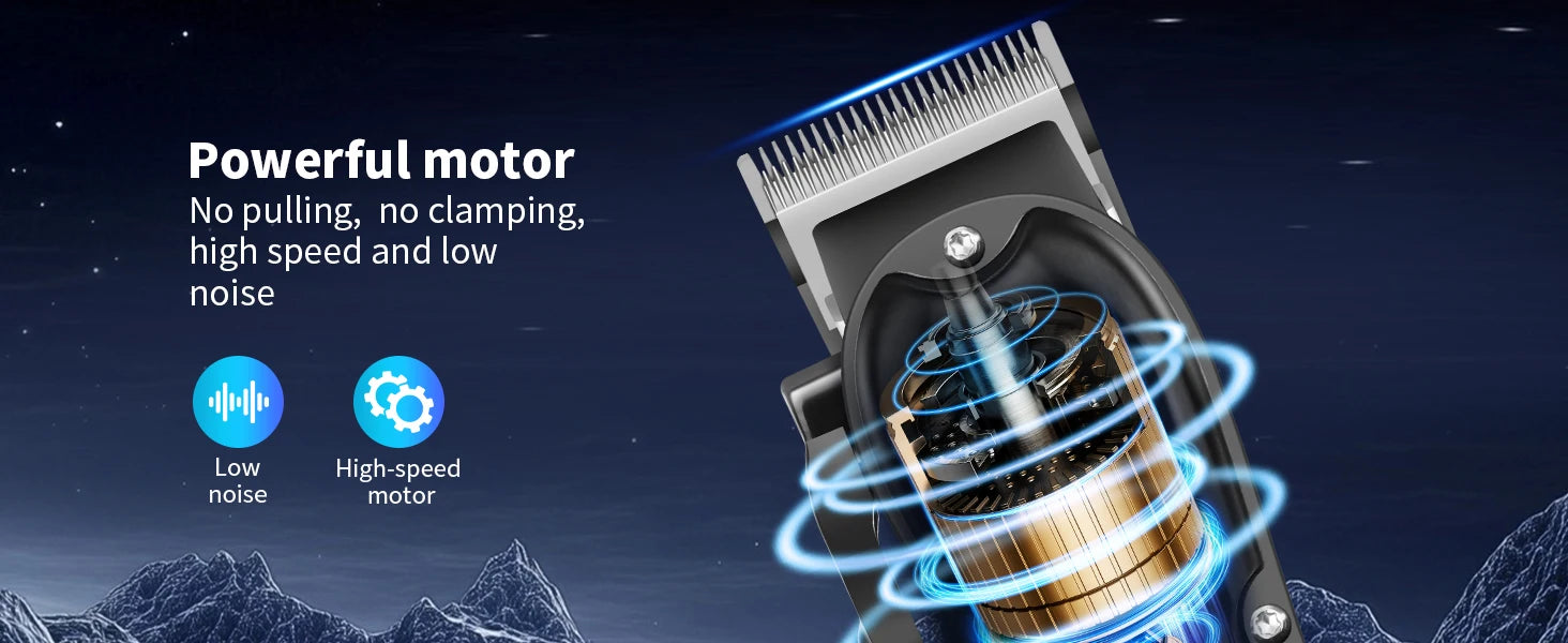 HIENA PRO Professional Hair Clipper Set Cordless Barber Kit and Hair Cutting Set Electric Foil Shavers and Beard Trimmers set