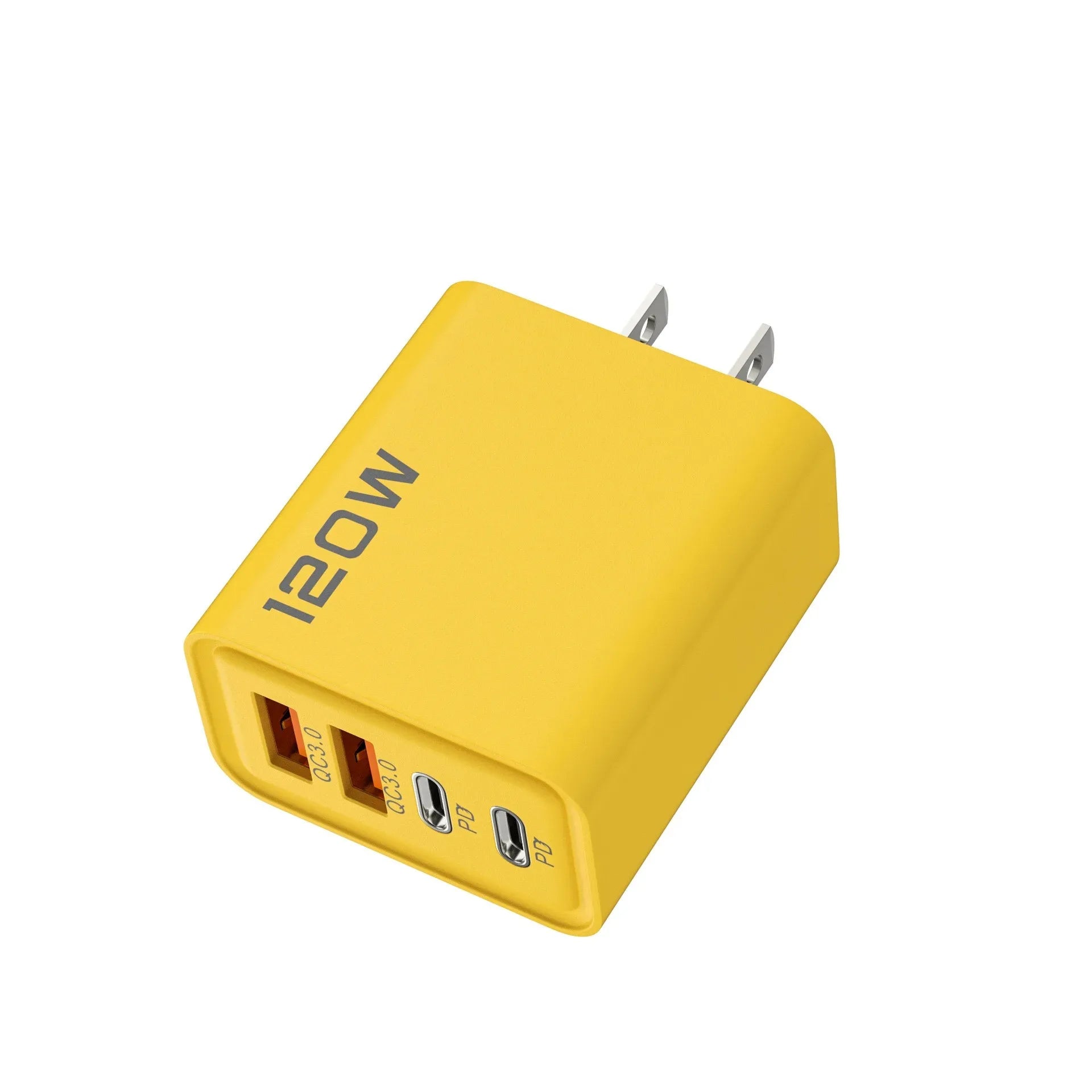 120W Double PD Fast Charger with Type-C & QC3.0 Ports Support PD Charging Protocol 5V 2A Charging Adapter