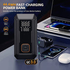 Car Jump Starter with Air Pump 4000A Jump Starter &150PSI Air Compressor, Portable Auto Power Banlk ,Tire Inflator, LED Light