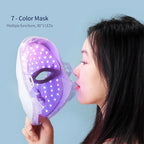 Wireless LED Face Mask 7 Colors Rechargeable Portable Facial Mask Skin Rejuvenation Skin Care Beauty Device