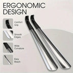 Long Handle Shoe Horn Set of 2, 13 & 16 Inch, High Quality Metal with Ergonomic Handle, Makes Putting on Shoes Effortless