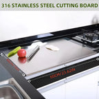 Stainless Steel Cutting Boards for Kitchen, Kneading Cutting Board Mats, Metal Cutting Board for Meat, Fruits, Vegetables, Bread, and Baking Small Cutting Boards