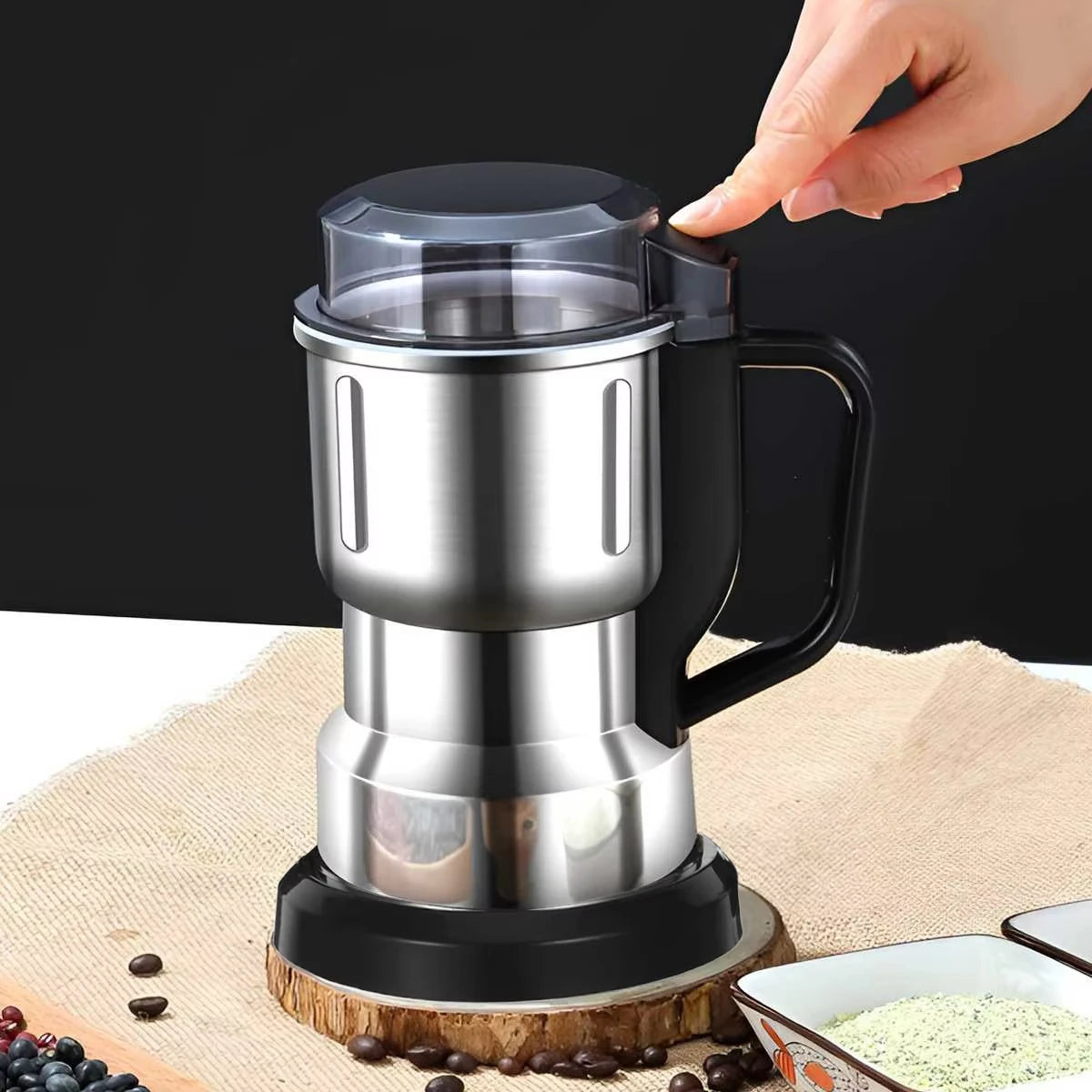 Multipurpose Electric Coffee Bean Grinding Tool Stainless Steel Milling Machine for Seeds Spices Herbs Nuts Coffee Grinder