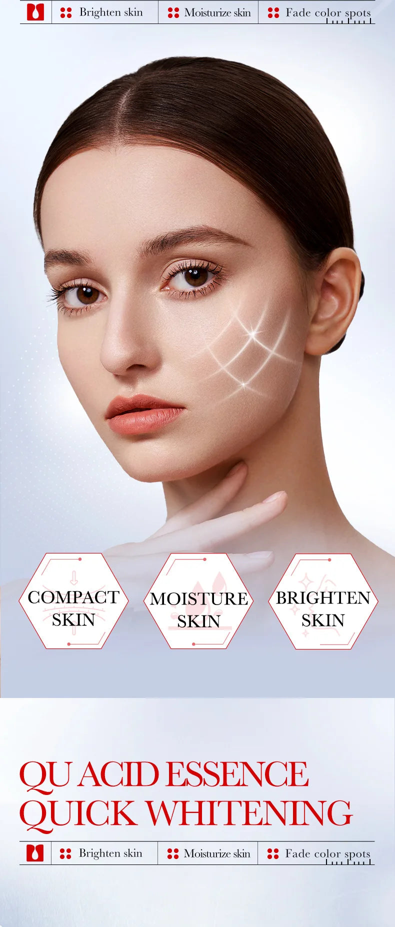 SADOER Kojic Acid Skin Care Sets Moisturizing Freckle Removing Face Cream Anti Dark Circles Eye Cream Travel Size Skin Care