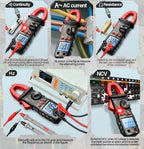 ANENG ST180 Digital Clamp Meter 4000 Counts Multimeter AC Current NCV Capacitance Resistance Frequency Tester Measurement Tool