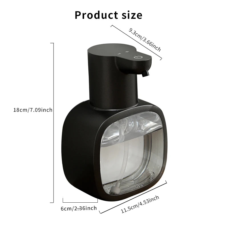 Automatic sensor soap dispenser, foam hand washing device, portable soap bottle, 500ml soap distribution device, in bathroom