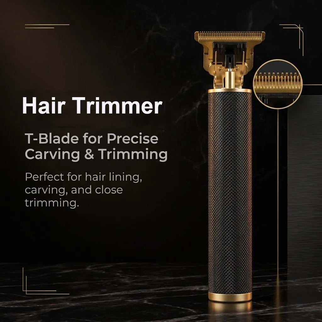 Professional 3-in-1 Electric Hair Clipper Set with LED Display, USB Rechargeable Cordless Trimmer for Men, Beard & Head Shaver Kit with Multiple Guide Combs