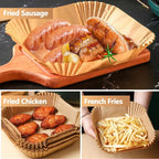 50-Pack Air Fryer Liners: Non-Stick Parchment Paper Liners for 5-8QT Air Fryers