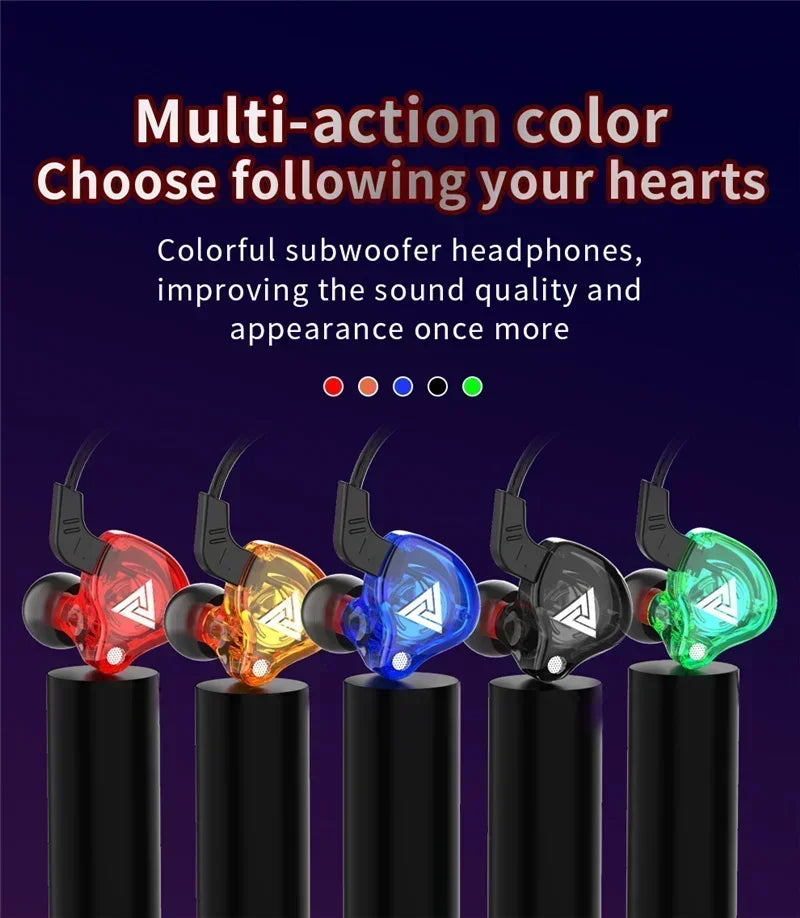 NEW QKZ AK6 Copper Driver HiFi Wired Earphone 3.5MM Race Sport Headphone Bass Stereo Headset Music Earbuds In Ear With Mic