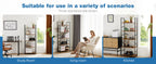 JHK 5 Tier Bookcase Bookshelf Modern Book Case For Books Corner Storage Organizer for Bedroom Home Office Kitchen Living Room