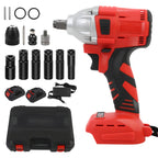 1000N.m Cordless Impact Wrench Brushless 20V 1/2 inch Power Tool Sets High Torque 2x1500MAh Batteries for Car Truck Tires Home