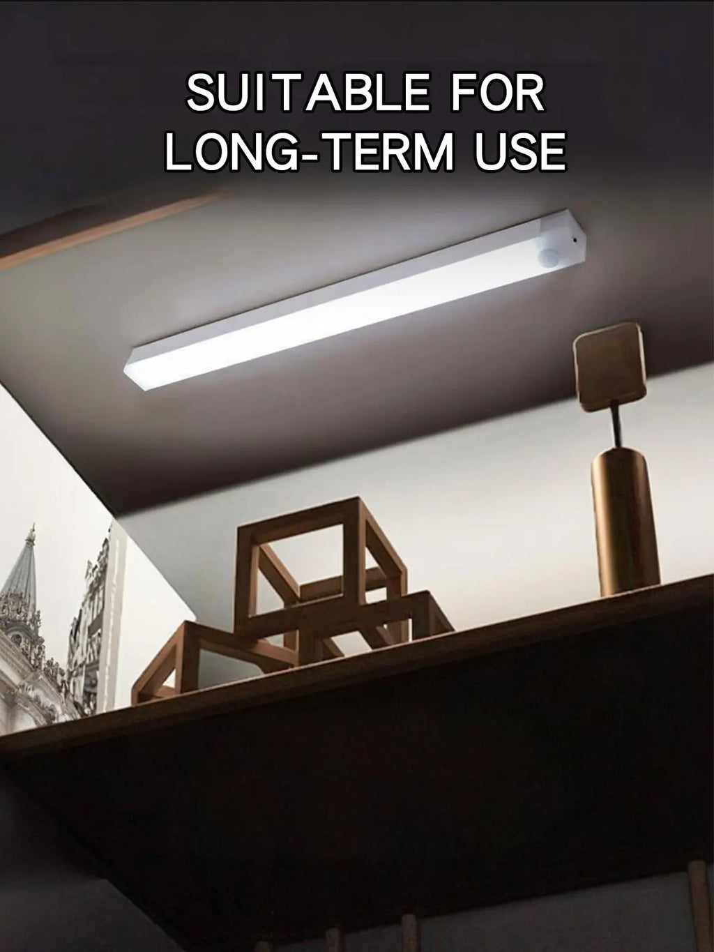 LED Motion Sensor Light Wireless LED Night Light Type C Rechargeable Light Cabinet Wardrobe Lamp Staircase Backlight For Kitchen