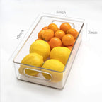 1/2/3Pcs Clear Pantry Storage Bins with Handles ，Stackable Refrigerator Organizer， Organizer Bins for Cabinets or Fridge