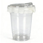 20 PCS PET Cold Drink Cups with Lids Leak-Proof Disposable Clear Plastic Cups for Iced Coffee Bubble Tea Smoothie