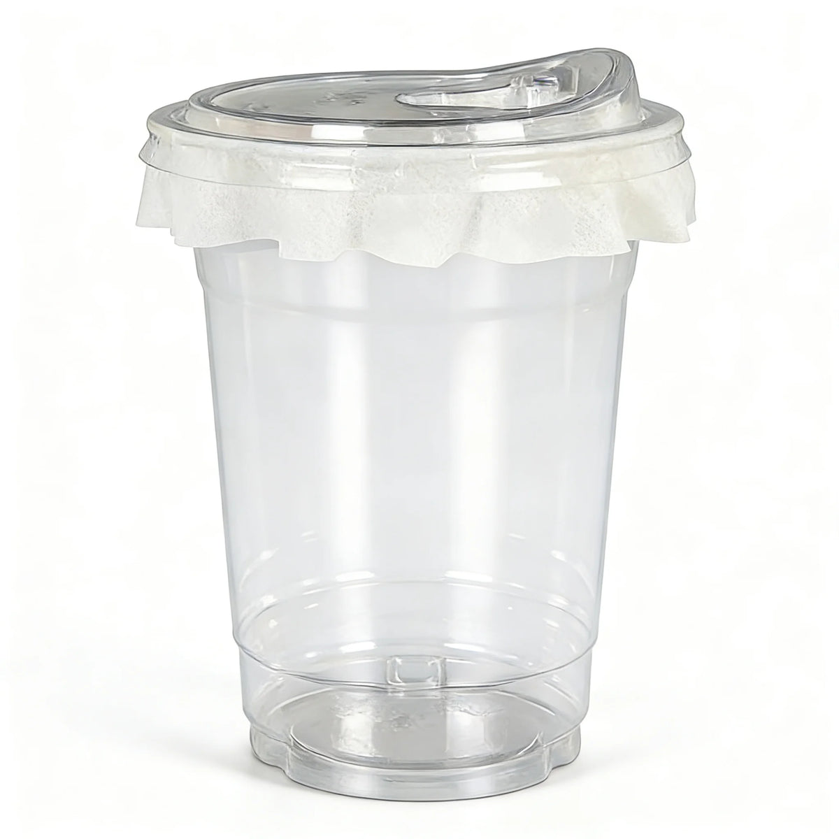 20 PCS PET Cold Drink Cups with Lids Leak-Proof Disposable Clear Plastic Cups for Iced Coffee Bubble Tea Smoothie