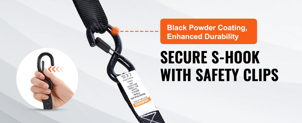 SucceBuy 4pcs Trailer Ratchet Tie Down Straps with Padded Handles Hook Brake Binding Belt for Moving Securing Cargo Motorcycle